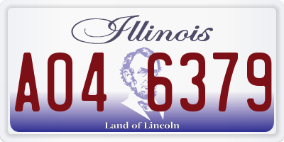 IL license plate A046379