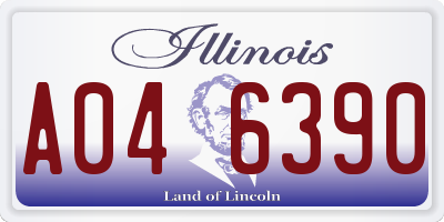 IL license plate A046390