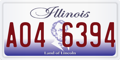 IL license plate A046394