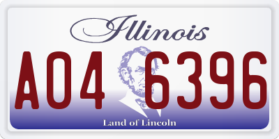 IL license plate A046396