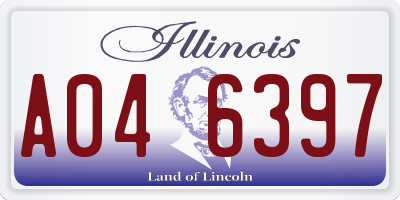 IL license plate A046397