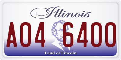 IL license plate A046400
