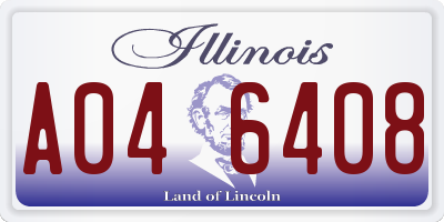 IL license plate A046408