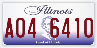 IL license plate A046410