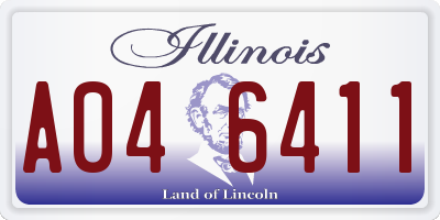 IL license plate A046411