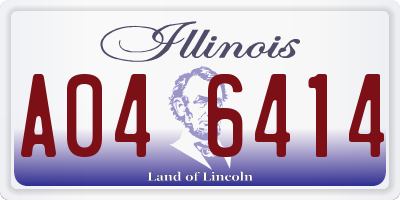 IL license plate A046414