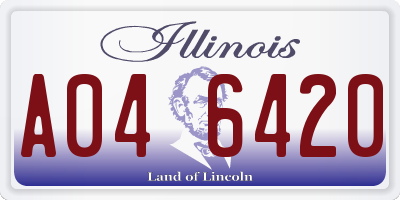IL license plate A046420