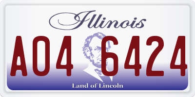 IL license plate A046424