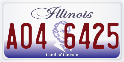 IL license plate A046425