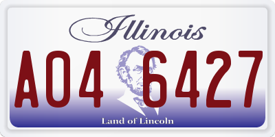 IL license plate A046427