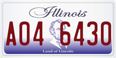 IL license plate A046430