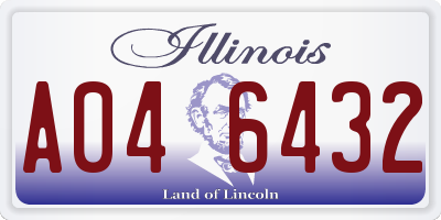 IL license plate A046432