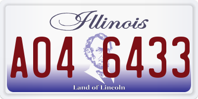 IL license plate A046433