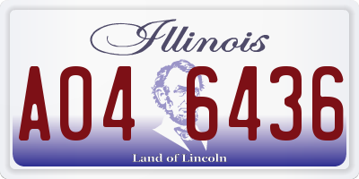 IL license plate A046436