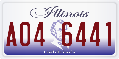 IL license plate A046441