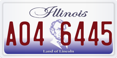 IL license plate A046445