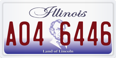 IL license plate A046446