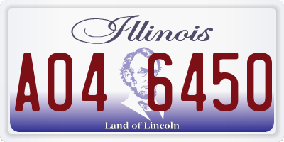 IL license plate A046450
