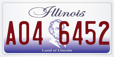 IL license plate A046452