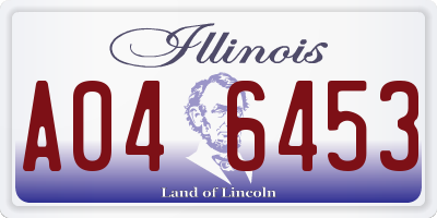 IL license plate A046453