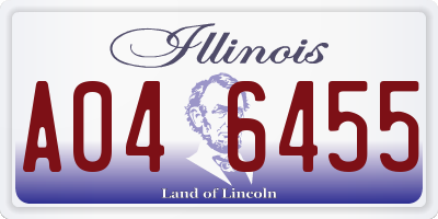 IL license plate A046455