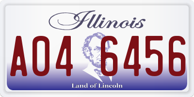 IL license plate A046456