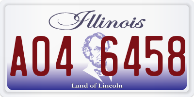 IL license plate A046458