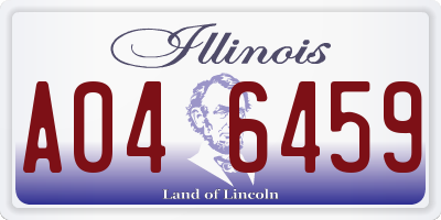 IL license plate A046459