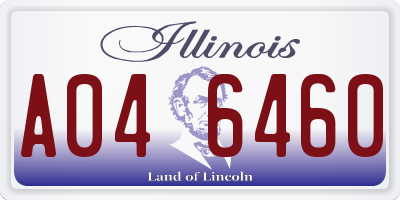 IL license plate A046460