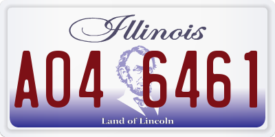 IL license plate A046461