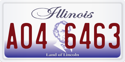 IL license plate A046463