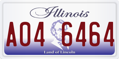 IL license plate A046464