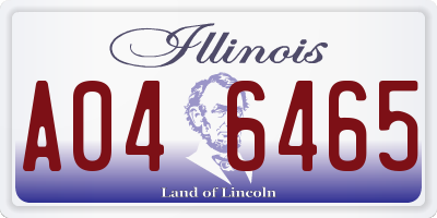 IL license plate A046465