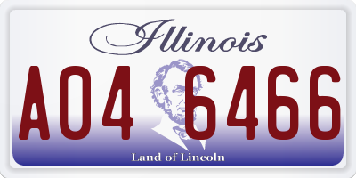 IL license plate A046466