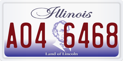 IL license plate A046468