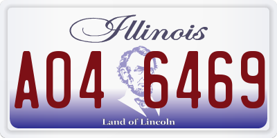IL license plate A046469