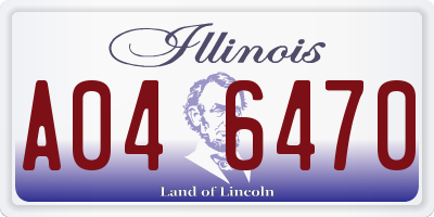 IL license plate A046470