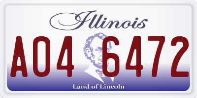 IL license plate A046472