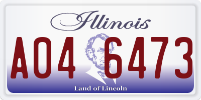 IL license plate A046473