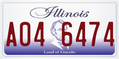 IL license plate A046474