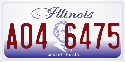 IL license plate A046475