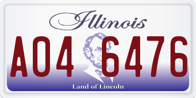 IL license plate A046476