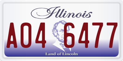 IL license plate A046477