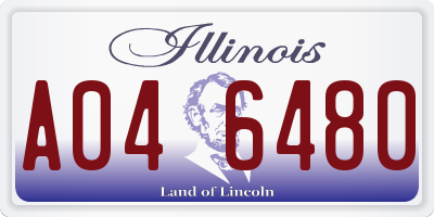 IL license plate A046480