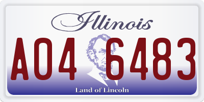 IL license plate A046483