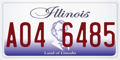 IL license plate A046485
