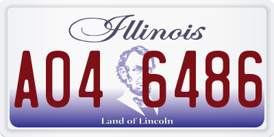 IL license plate A046486