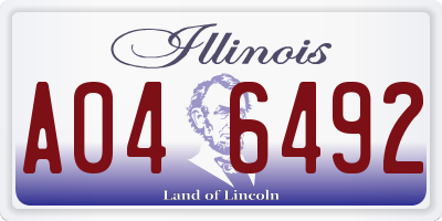 IL license plate A046492