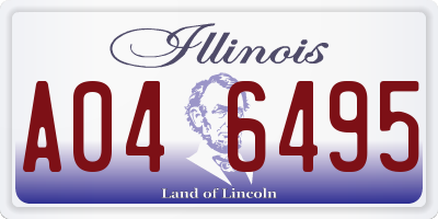 IL license plate A046495