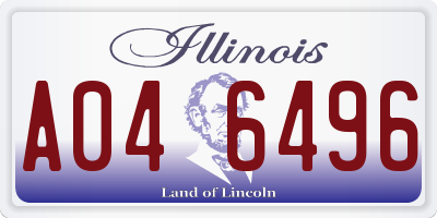 IL license plate A046496